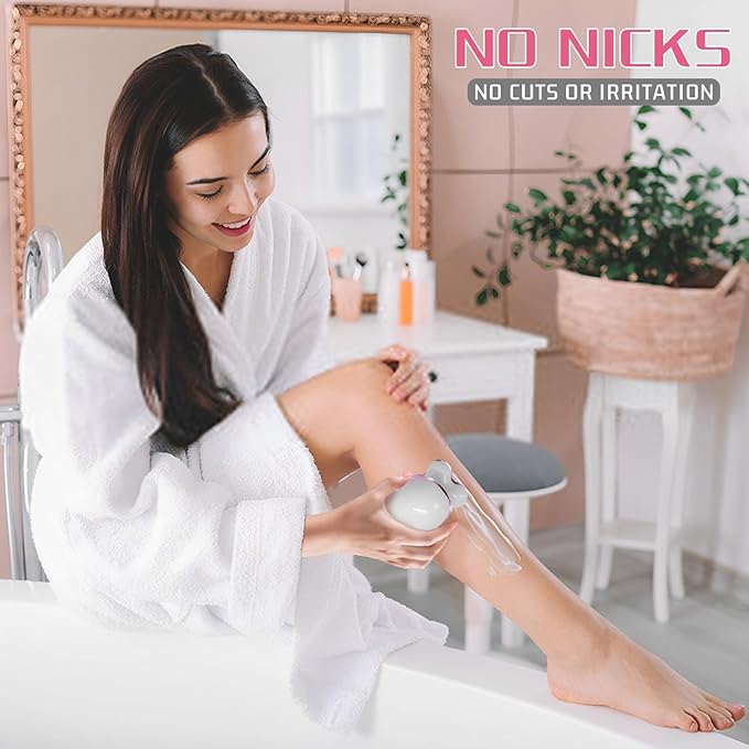 Electric Razors for Women: Rechargeable Shaver with Detachable Head - 5D Wet and Dry Lady Hair Remover for Legs and Hand (Pink)-VivaGrace Women