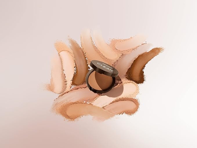 Covergirl Clean Invisible Pressed Powder, Lightweight, Breathable, Vegan Formula, Warm Nude 158, 0.38oz-VivaGrace Women