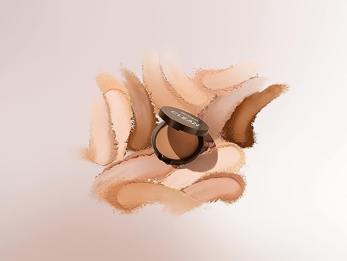 Covergirl Clean Invisible Pressed Powder, Lightweight, Breathable, Vegan Formula, Buff Beige 125, 0.38oz-VivaGrace Women