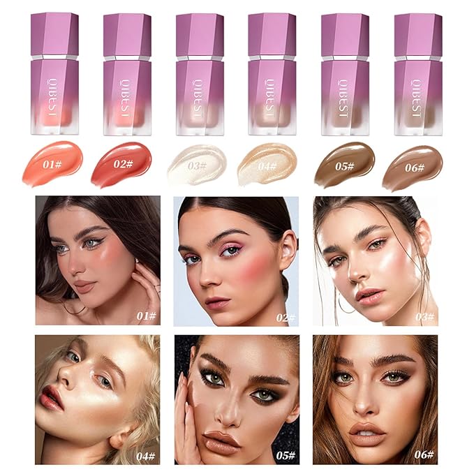 Soft Liquid Contour Stick, Liquid Face Bronzer Stick Built-in Sponge Tip, Cool Toned Liquid Contour for Women and Girl, Lightweight Blendable Cream Bronzer Stick Makeup,05 Bronzer-VivaGrace Women