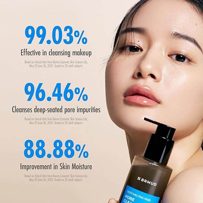 Deep Melting Mud Pore Cleansing Oil - Gentle Make Up Facial Oil Cleanser with Boryeong Mud, Sunflower Seed & 7 Fermented Oils - Vegan & Non-Comedogenic Korean Skincare (6.76 fl oz)-VivaGrace Women