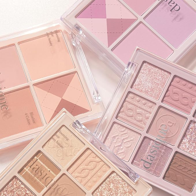 Dasique Blending Mood Cheek #05 Violet Knit l Vegan, Cruelty-Free l 4 Blendable Shades in Lightweight, Long-lasting, Smooth Powder-VivaGrace Women