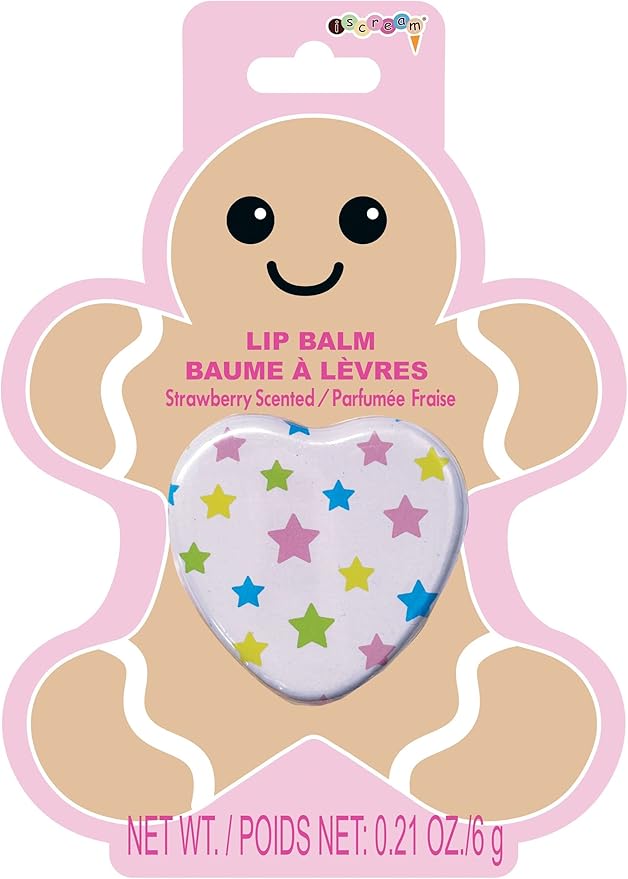 iscream Winter Friends Gingerbread Heart Shaped Cotton Candy Scented Lip Balm-VivaGrace Women