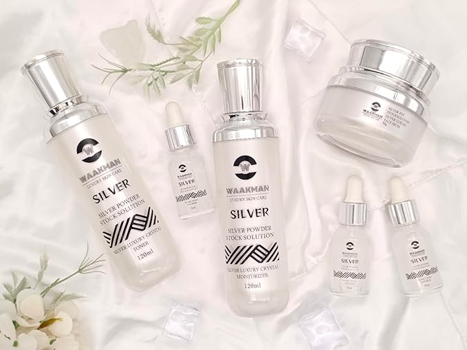 Luxury Skin Care Silver Solution, Facial Cream, Moisturizer, Toner and Serum-VivaGrace Women