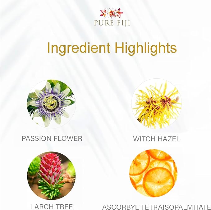 Pure Fiji Face Toner Mist with Vitamin C for Brightening & Refreshing Antioxidant Face Mist Hydrating Spray Helps Even Skin, Smooths Fine Lines and Wrinkles (4.4oz/130ml)-VivaGrace Women