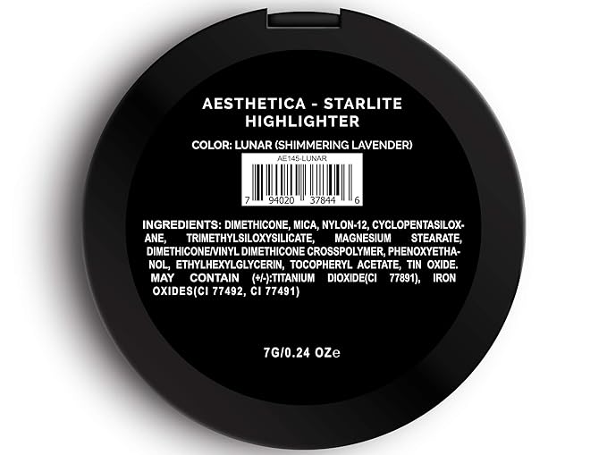Aesthetica Starlite Highlighter - Metallic Shimmer Highlighting Makeup Powder - Lunar (Shimmering Lavender)-VivaGrace Women