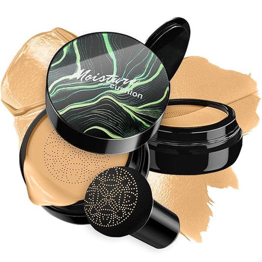 Mushroom Head Air Cushion CC Cream BB Cream Foundation Makeup Moisturizing CC Cream Liquid Foundation, Concealer Lasting Makeup Foundation Even Skin Tone Makeup Base Primer (#05 Wheat)-VivaGrace Women