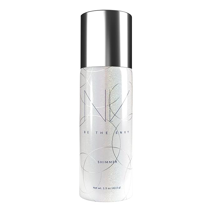 NV Perfecting Mist Shimmer Buildable Coverage Professional Airbrush Makeup with Plant-based Stem Cell Polypeptides, Vitamins A, D, E and Aloe, 1.5 ounces. SHIMMER-VivaGrace Women