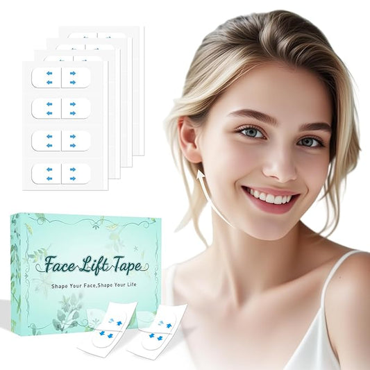 Face Lift Tape, Facelift Tape for Face Invisible, Neck Tape Lift Turkey Neck Skin Tape Facial Tapes for Lifting Loose Sagging Skin, Wrinkles, Jowls, Eyes, Cheek, Double Chin (1 Count (Pack of 280))-VivaGrace Women