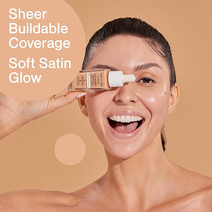 wet n wild Bare Focus Skin Tint, 5% Niacinamide Enriched, Buildable Sheer Lightweight Coverage, Natural Radiant Finish, Hyaluronic & Vitamin Hydration Boost, Cruelty-Free & Vegan - Caramel-VivaGrace Women