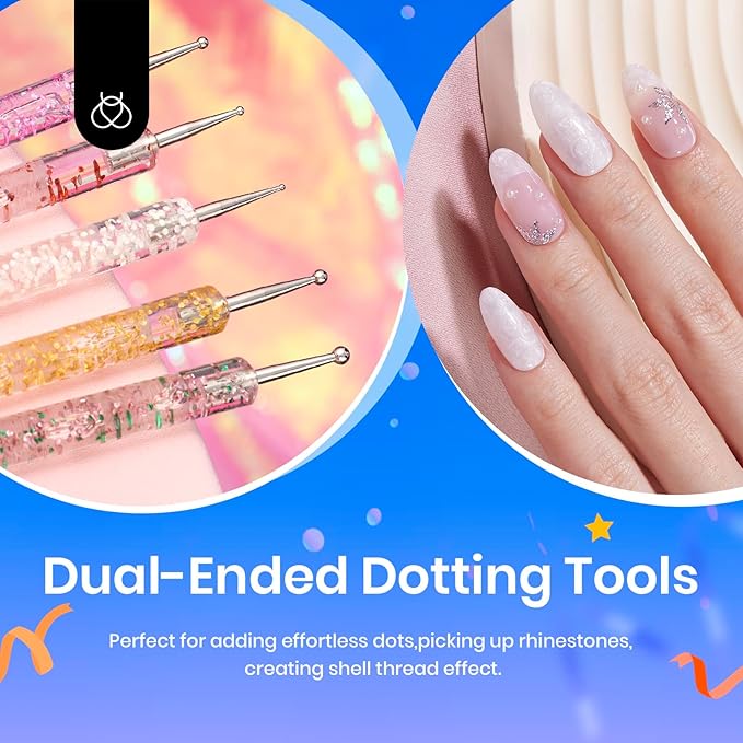 Beetles 31pcs Nail Art Brushes, Dotting Tools, Nail Art Pens, Dust Brush, Striping Liner Fingernail Drawing Pens with Palette Holder All in One for Starter Manicure Design Set-VivaGrace Women