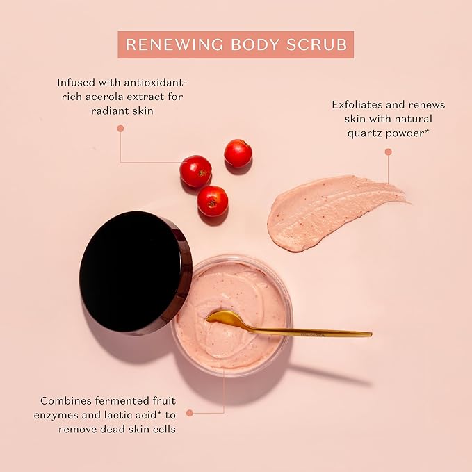 Nativa SPA by O Boticario Acerola Cherry Renewing Body Scrub, Gentle Exfoliation for Smooth, Radiant Skin, 7.05 Ounce (200g)-VivaGrace Women