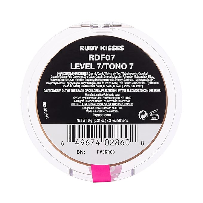Ruby Kisses 3D Face Creator Cream Foundation & Concealer, 12 Hours Long Lasting, Medium to Full Coverage, Non-Greasy, Ideal for Makeup & Contour Palette (Level 7)-VivaGrace Women