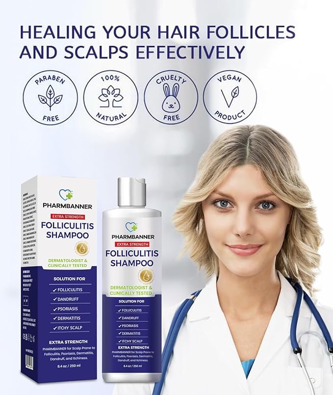 Anti-Fungal Shampoo for Itchy, Dry Scalp – Supports Scalp Health, Helps with Folliculitis, Seborrheic Dermatitis & Scalp Flaking-2 Pack-VivaGrace Women