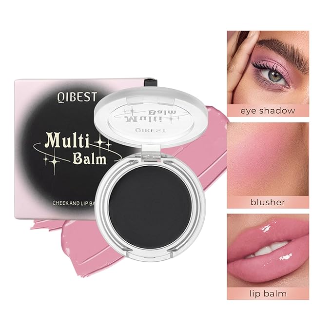Jolilab Blush Makeup Color Changing Blush Palette Cream Blush Powder Palette Long-Lasting Hydrating Pigment High Impact Buildable Color Smooth Finish for Eyes, Lips & Cheeks(2, pink, 1)-VivaGrace Women