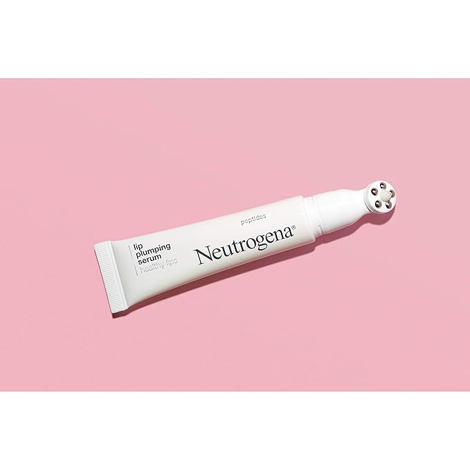Neutrogena Healthy Lips Plumping Serum, Lip Enhancer with Peptides Nourishes and Promotes the Appearance of Naturally Fuller and Plumper-Looking Lips, 0.5 fl. oz-VivaGrace Women