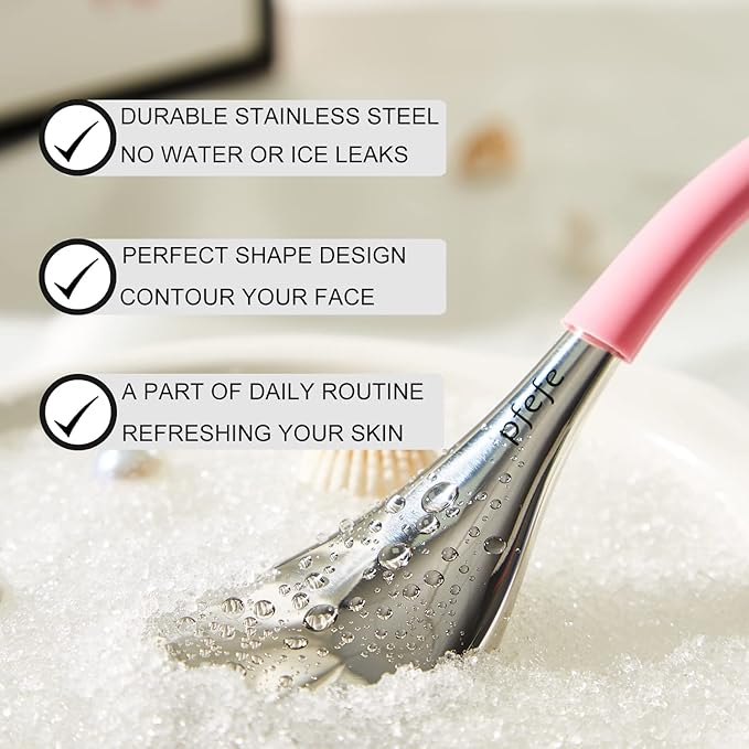 Cryo Sticks Facial Skin Care Ice Globes for Women Face Eyes, Stainless Steel Face Beauty Tools for Girls Ladies, Esthetician Supplies Cooling Spa Globes with Storage Case-VivaGrace Women