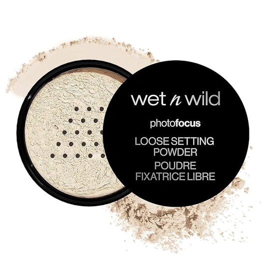 wet n wild Loose Setting Powder Photo Focus Loose Finishing Powder Off-White Translucent-VivaGrace Women