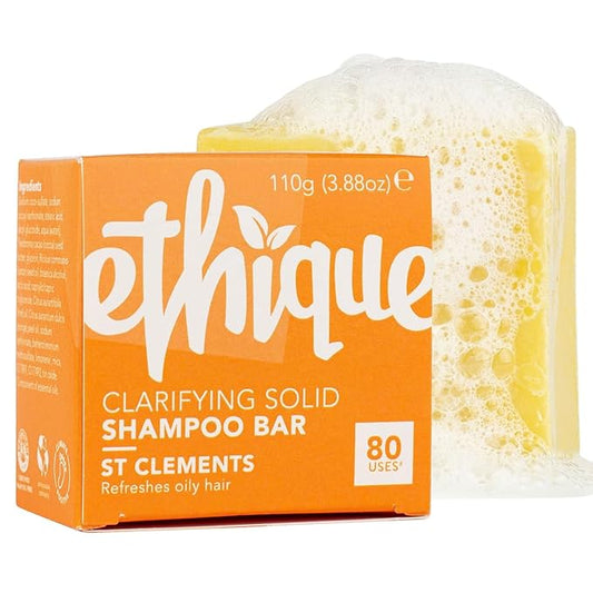 Ethique St Clements -Clarifying Solid Shampoo Bar for Oily Hair - Vegan, Eco-Friendly, Plastic-Free, Cruelty-Free, 3.88 oz (Pack of 1)-VivaGrace Women