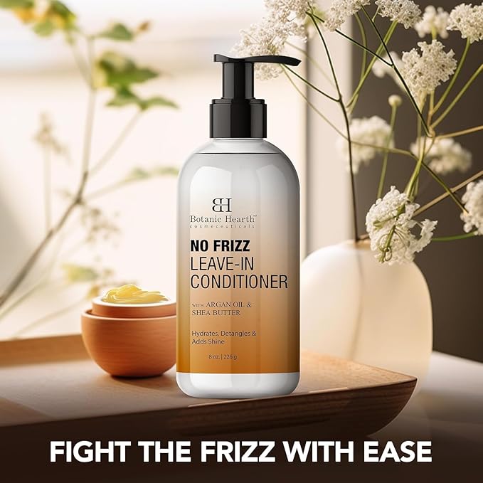 Botanic Hearth Leave In Conditioner For Curly, Frizzy, Dry, Damaged Hair | Detangling Conditioner With Shea Butter, Argan Oil & Allantoin | Smooth Flyaways & Add Shine | For All Hair Types | 8 Oz-VivaGrace Women