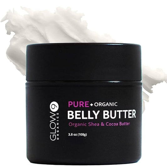 Belly Butter for Pregnancy, 100% Organic Stretch Mark Cream, Maternity Skincare for Itchy Skin & Scars, Safe Daily Ritual for Moms, 3.8oz-VivaGrace Women