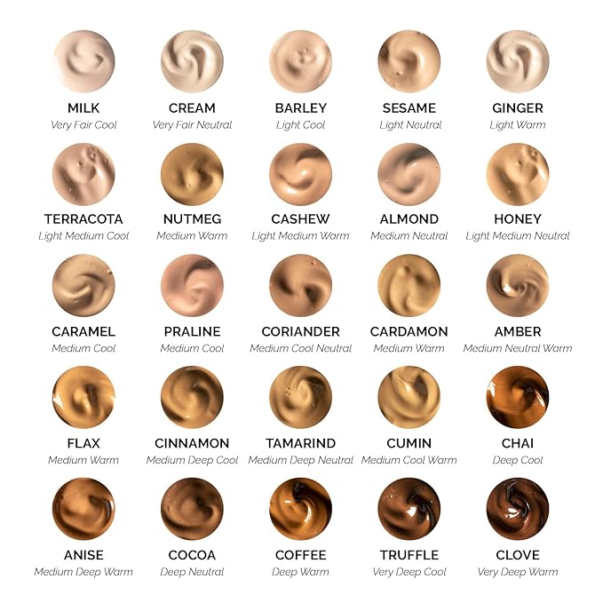 OFIR Skin Satin Medium Coverage Foundation | Lightweight Foundation Makeup with Vegan Formula | Blue Light Protection & Non-Creasing for Long-Lasting Wear | 1 FL OZ (Almond - Medium Neutral)-VivaGrace Women