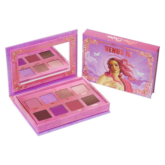 Lime Crime Eye & Face Palette, Venus 3-8 Shades in Matte, Glitter & Metallic Finishes of Dreamy Pinks & Purples - Highly Pigmented Color & Easy to Blend Formula - Mirrored Box - Vegan-VivaGrace Women
