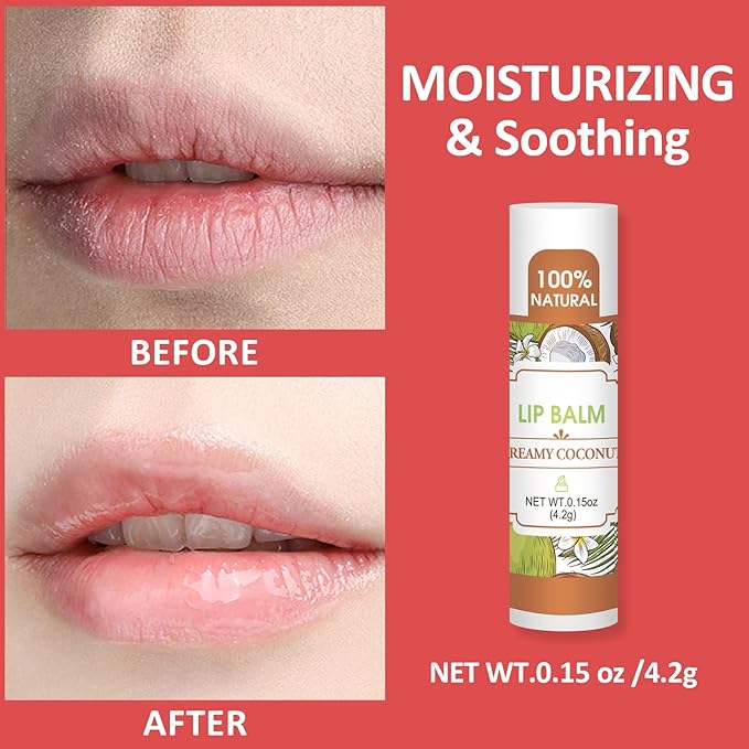 64 Pack Lip Balm, Natural Lip Balm Bulk with Vitamin E and Coconut Oil, Hydrating Lip Balm for Dry Lips, Bulk Lip Balm for Stocking Stuffers - 16 Flavors-VivaGrace Women