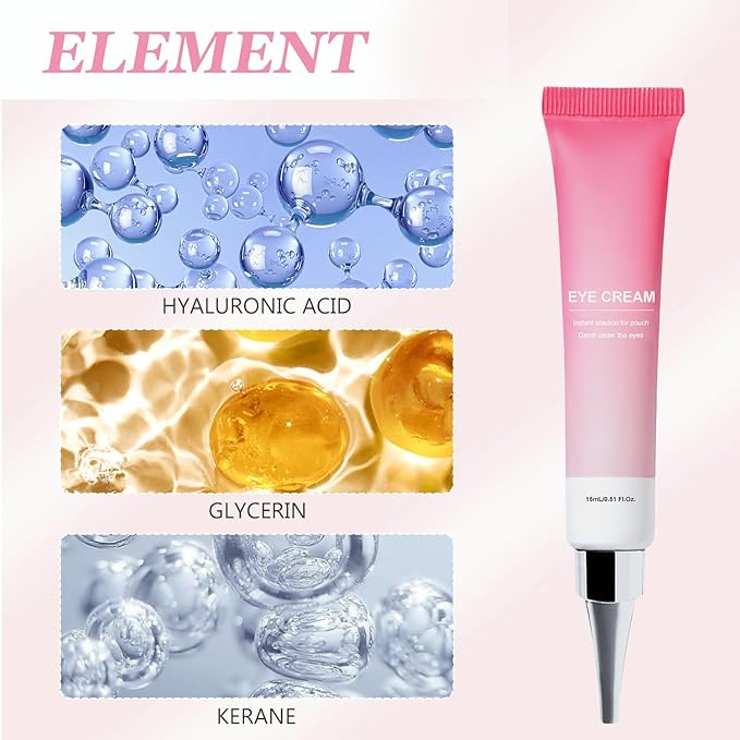 Instant Under Eye Cream, Ream For Eye Bags, Moisturizing Eye Cream, Anti-Wrinkle Eye, Brightening Eyes Tightener Cream, Helps To Instantly Reduce The Puffy Eye Look（2pcs）-VivaGrace Women