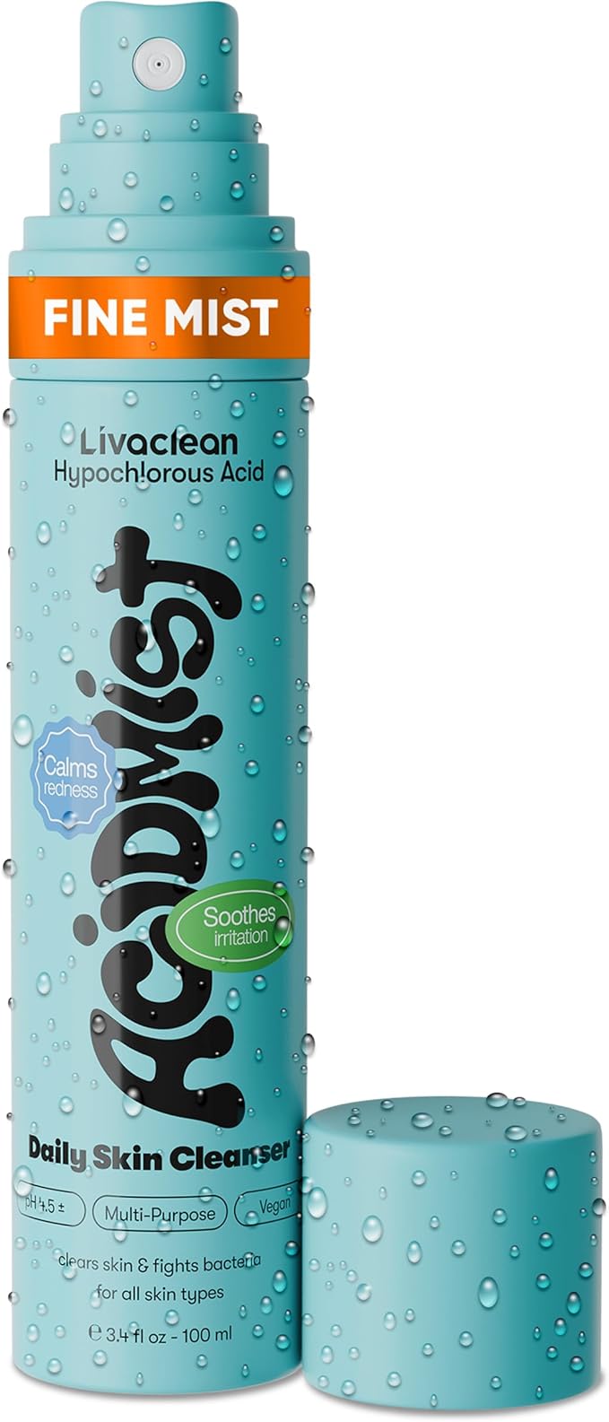 Hypochlorous Acid Spray for Face & Body - Helps Reduce Redness and Breakouts - Travel Size Hypochlorous Spray, Multi-Purpose Topical Facial Skin Repair, pH-Balancing Toner - TSA, Livaclean-VivaGrace Women