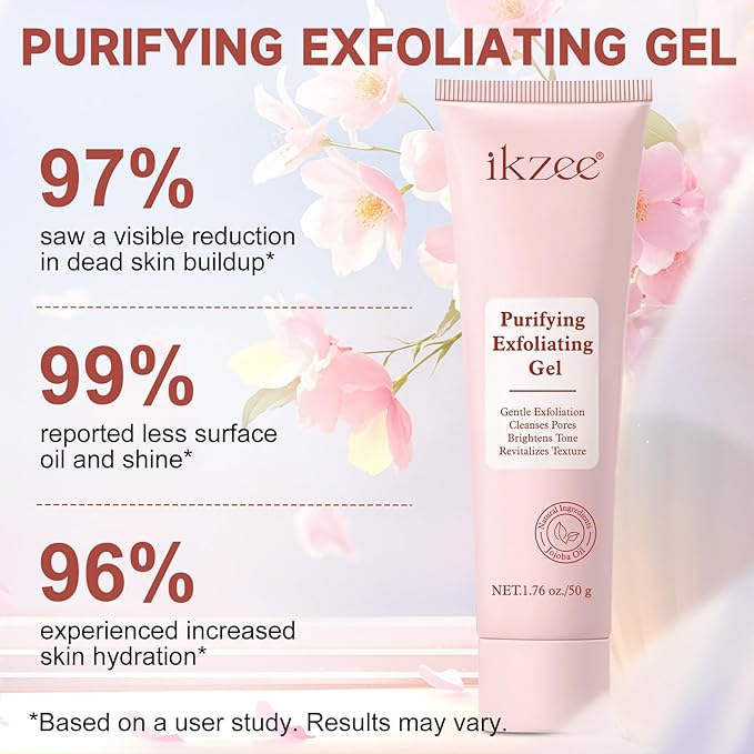 Purifying Exfoliating Gel, Gentle Facial Exfoliator Cleanser, Natural Hydrating Peeling Gel for Face & Body, Deep Cleansing & Moisturizing for All Skin Types, Sensitive Skin Safe