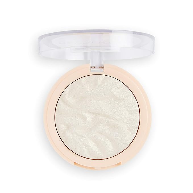 Revolution Beauty, Reloaded Pressed Powder Highlighter, Intensely Pigmented for a High Impact Dewy Finish, Golden Lights, 0.22 Oz.-VivaGrace Women