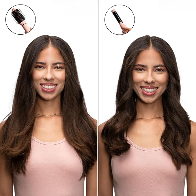 FoxyBae 4-in-1 Hot Air Styler: Blow Dryer Brush, Diffuser, Curling Barrel & Drying Cylinder - Blush Super Styler-VivaGrace Women