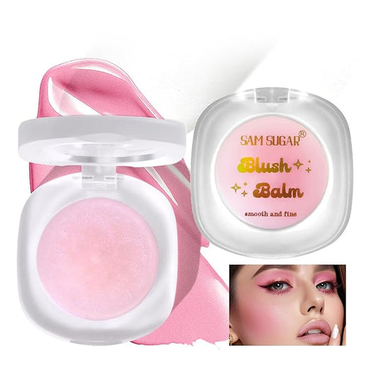 Color Changing Blush,3-in-1 Warm Change Blush,Pink Cream Blush,Transparent Crystal Color Changing Magic Gel,Blush PH Temperature Changing Long Lasting Blendable Natural Finish for All Skin Tone(01)-VivaGrace Women