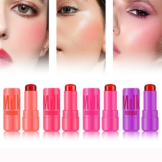 Cooling Water Jelly Tint Blush Makeup Blush Stick 3-in-1 Lip and Cheek Tint Stain Jelly Blush Multi-use Clear Glossy Gel Blush,0.18 Oz (Splash Berry, 0.18 Oz)-VivaGrace Women