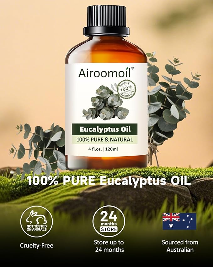 Pure Eucalyptus Essential Oil, 100% Pure Natural Eucalyptus Essential Oil, Premium Grade Essential Oils for Diffusers for Home, Skin, Care Massage, Soap Making, Aromatherapy, 4 Fl Oz | 120ml-VivaGrace Women