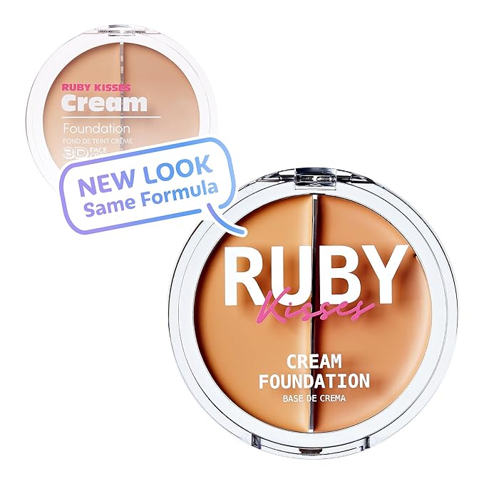 Ruby Kisses 3D Face Creator Cream Foundation & Concealer, 12 Hours Long Lasting, Medium to Full Coverage, Non-Greasy, Ideal for Makeup & Contour Palette (Level 4)-VivaGrace Women