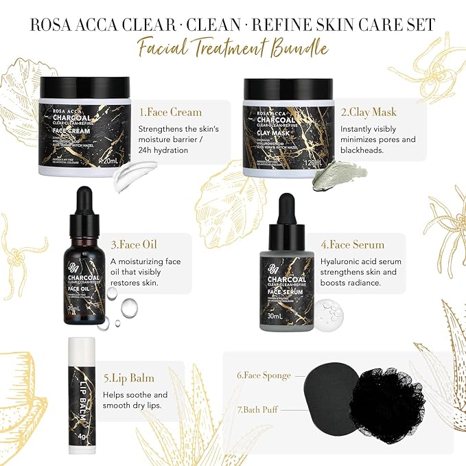 Skin Care Set, 28pcs Body & Facial Kit Gifts for Women & Men includes Face Cream, Bath Oil, Scented Candle, Hyaluronic Acid Face Serum, Facial Skin Care Set, Bath & Body Set, Birthday, Christmas-VivaGrace Women