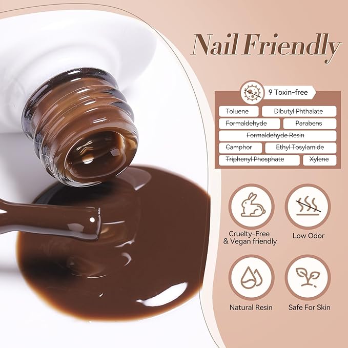 Born Pretty Jelly Gel Nail Polish Milky Jelly Translucent Gel Polish Sheer Red Purple Brown Grey Green Nail Art Varnish Manicure 6PCS-VivaGrace Women