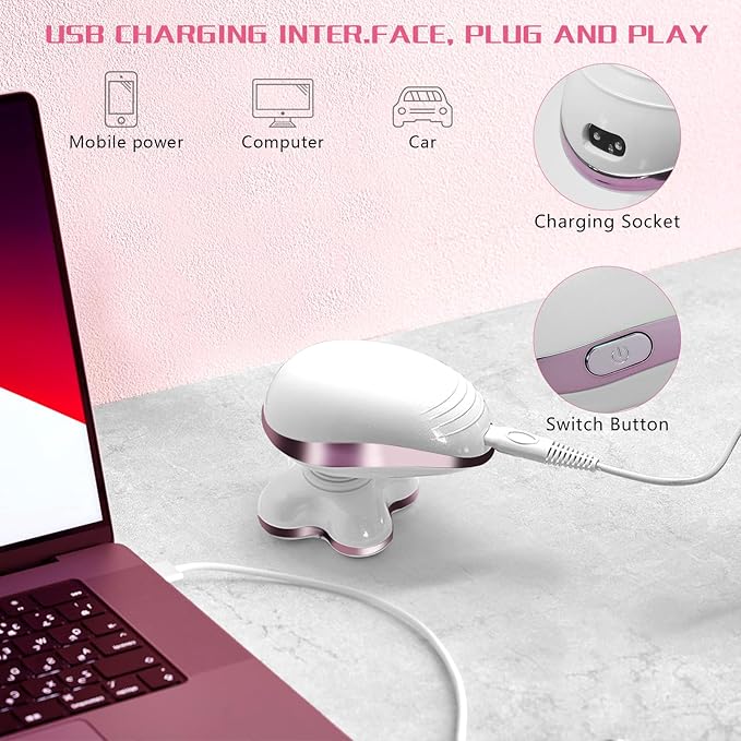 Electric Razors for Women: Rechargeable Shaver with Detachable Head - 5D Wet and Dry Lady Hair Remover for Legs and Hand (Pink)-VivaGrace Women