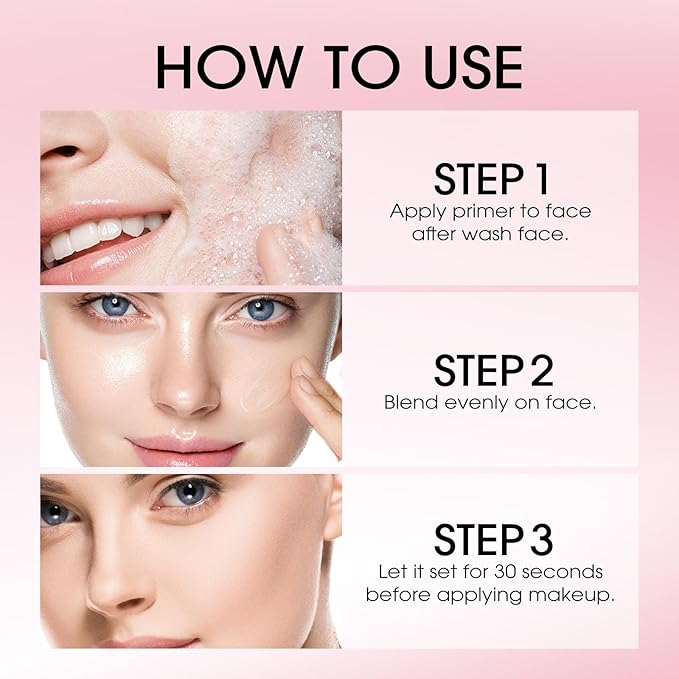 LANGMANNI Matte Grip Face Primer, Transparent Skin Perfecting Hydrating Primer,Unique Smooth Gel-Based Primer Essential For Longlasting Perfection Face Makeup (0.33 Fl Oz, 2)-VivaGrace Women