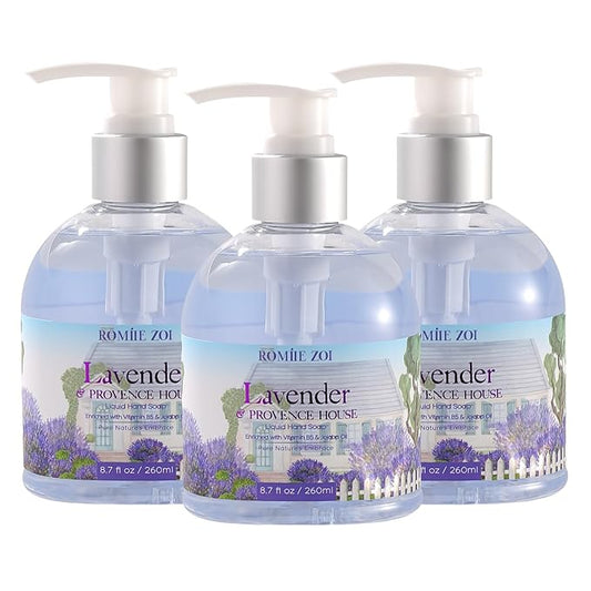 Liquid Hand Soap with Gift Box - Lavender Rosemary - 260ml/ 8.7 fl.oz (Pack of 3)