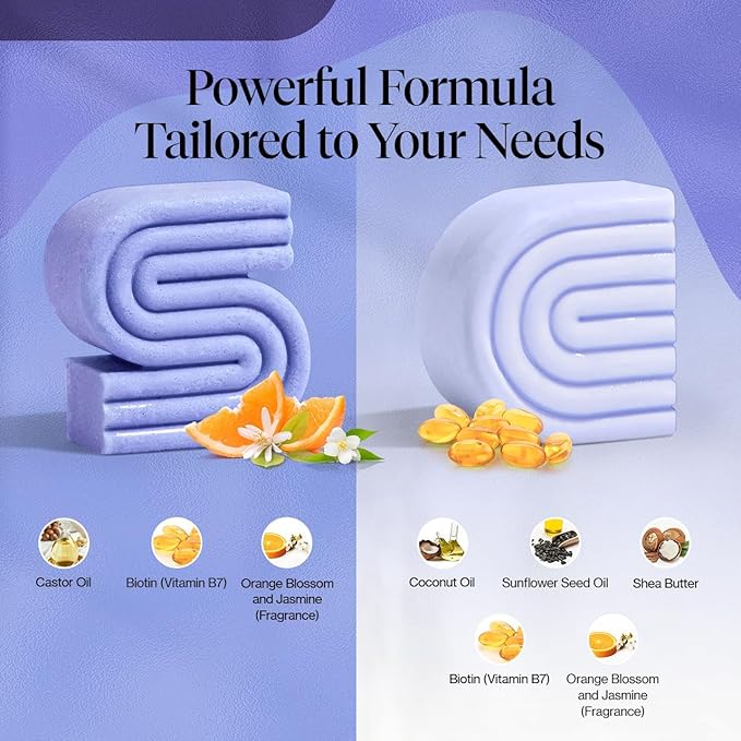 Kitsch Toning Purple Shampoo & Conditioner Bar Set For Blondes & Color Treated Hair - With Biotin for Strengthening & Neutralizing Brassy Tones - Vegan, Silicone & Sulfate Free - Made in USA-VivaGrace Women