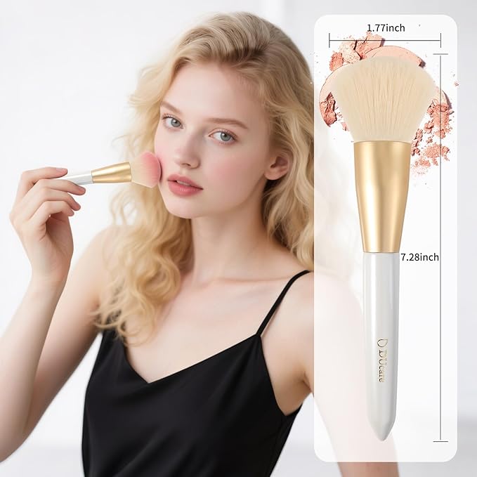 DUcare Powder Brush - Fluffy Large Makeup Brush With Soft Synthetic Bristles For Quick Makeup Setting and Blush for Flawless Application-VivaGrace Women