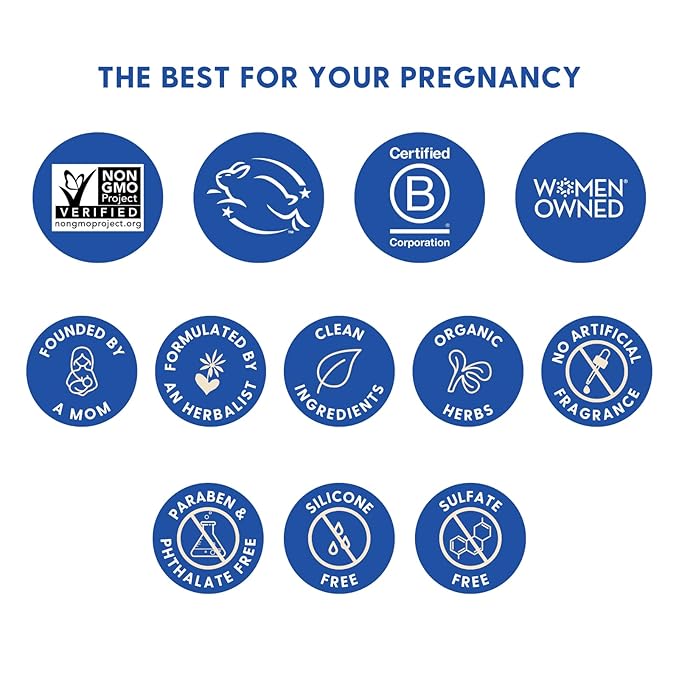 Motherlove Pregnant Belly Oil (4 oz) Natural Moisturizer to Soothe Itchy Skin & Prevent Stretch Marks—Non-GMO, Organic Herbs, Vegan-VivaGrace Women