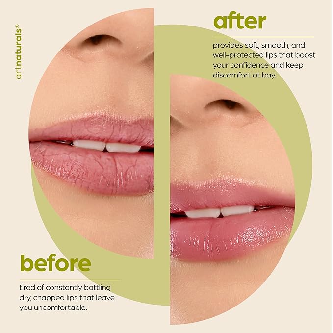 ArtNaturals Organic Beeswax Lip Balm Gift Set - Assorted Flavors with Aloe, Coconut & Jojoba Oils-VivaGrace Women