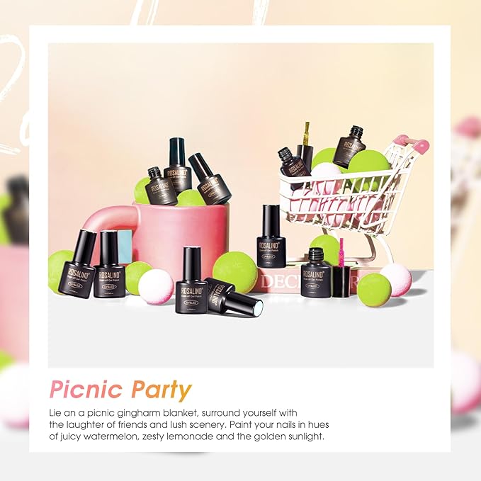 ROSALIND Glitter Gel Nail Polish, 8 Color Gold Glitter Gel Polish Sparkle Diamond Effect Sparkling Collection Soak Off Led Nail Art DIY Salon Gifts For Women-VivaGrace Women