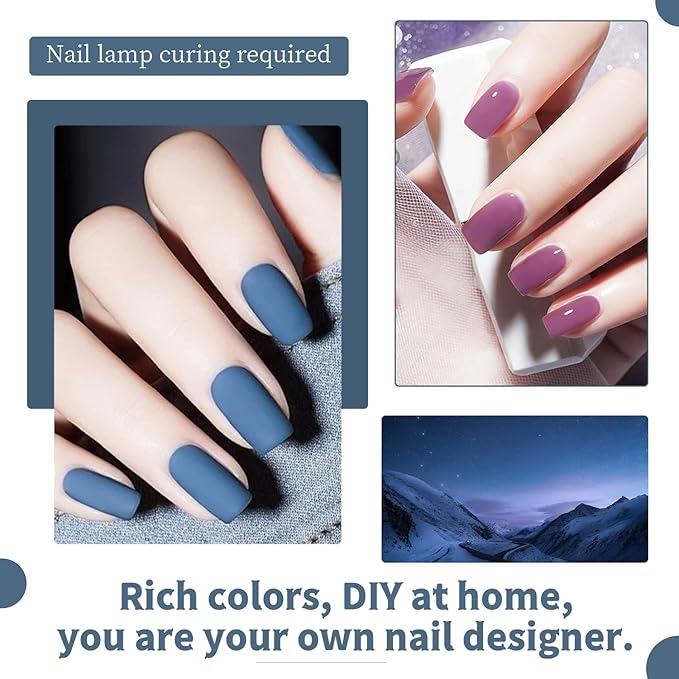 JODSONE 60 PCS Gel Nail Polish Set All Seasons No Wipe Base Coat Matte Glossy Top Coat Nail Gel Polish Kit for Starter Manicure DIY at Home Enjoy Fun-VivaGrace Women