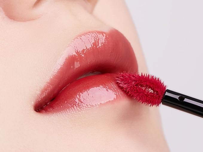 JUNG SAEM MOOL LIP-PRESSION Glow Lasting Tint 0.14 Fl Oz, Water-In-Oil Gloss Tint for Hydrated, Plump Lips, Non-Sticky Comfortable Fit for Radiant Lip Stain, Korean Lip Makeup (Fall in Red)-VivaGrace Women