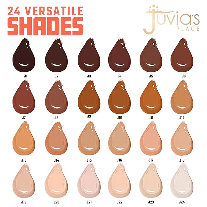 Juvia's Place I Am Magic Liquid Concealer - J1 Deepest Dark w/Cool Undertone/0.34 fl oz, Full Coverage Concealer, Makeup Concealer, Hydrating Concealer, Waterproof Concealer, Long Wear Concealer-VivaGrace Women